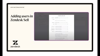 Adding users in Zendesk Sell [upl. by Adneral]