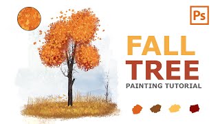 Photoshop Tutorial Painting Fall Foliage Brushes for Perfect Autumn Art [upl. by Erich]