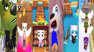 100 Funny Fails Talking Tom Gold Run VS Tom Hero Dash VS Tom Gold Run 2 [upl. by Lagas]