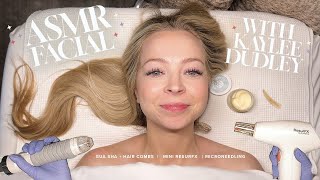 ASMR Facial W Special Guest Kaylee Dudley  Microneedling ResurFX Treatment [upl. by Adnorhs553]