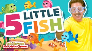 Five Little Fish Fun Finger Counting Song for Kids Jack Hartmann [upl. by Sackey]