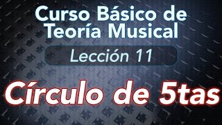 TEORIA DE LA MUSICA  Lección 11 CIRCULO DE 5TAS o Círculo de 4tas [upl. by Demb]