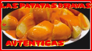 😋 PATATAS BRAVAS  las AUTÉNTICAS con su SALSA BRAVA casera fácil y picante [upl. by Salvadore]