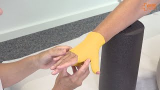 Hand Bandaging Finger Thumb and Wrist [upl. by Eadas]