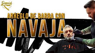 Cómo ARREGLAR y PERFILAR la BARBA con NAVAJA PASO a PASO ✅ [upl. by Aihsatan656]