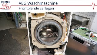 AEG Waschmaschine reparieren  Gesamte Front abnehmen [upl. by Yrellav]