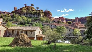 🏡Relaxing Walking Spain 💚 Hidden Beautiful Town  Rupit Mountain Village Ambience Sounds [upl. by Lianne]