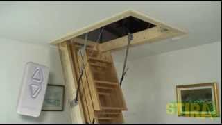 Stiramatic electric attic stairs loft ladder from Stira [upl. by Alemap]