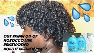 OGX ARGAN OIL OF MOROCCO LINE  REVIEWDEMO  DOES IT REALLY WORK [upl. by Ahsiram252]