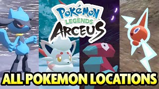 EVERY POKEMON LOCATION in POKEMON LEGENDS ARCEUS All Rare Pokemon [upl. by Arlee]