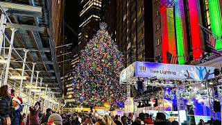 NYC LIVE New York Stock Exchange Christmas Tree Lighting December 1 2021 [upl. by Teresita338]