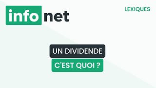 Un dividende cest quoi  définition aide lexique tuto explication [upl. by Helsa]