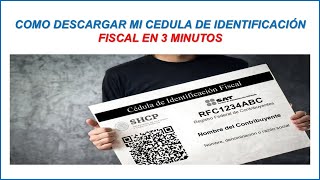 En 2025 Obten la CEDULA de IDENTIFICACIÓN FISCAL y la CONSTACIA DE SITUACIÓN FISCAL DESDE CASA😃 [upl. by Maroj910]