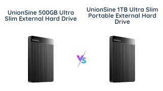 UnionSine 500GB vs 1TB Portable External Hard Drive Comparison [upl. by Adekahs]