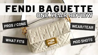 One Year Review  Fendi Baguette Medium [upl. by Keyek]