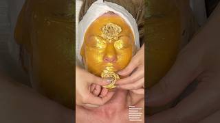 ASMR Facial Golden Jelly Mask [upl. by Ayotak860]