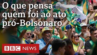 Protesto de Bolsonaro na avenida Paulista manifestantes contam suas motivações [upl. by Iloj534]