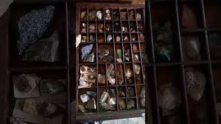 Rocks and minerals collection late 1800s early 1900srockcollectingarrowheads rockcollector 1898 [upl. by Yeniffit]