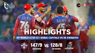 ILT20 S2  English  HIGHLIGHTS  Kieron Pollard amp Sam Billings  MIE vs DC  T20  10th Feb [upl. by Acinna]