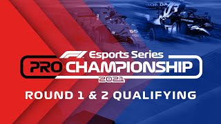 2021 F1 Esports Pro Championship Rounds 12 Qualifying [upl. by Caiaphas]