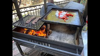 Santa Maria Style Hibachi Cook Silent Video Enjoy the Sounds of the Sizzle 4K [upl. by Erodoeht]