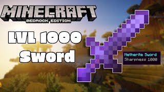 How to Get a Sharpness 1000 Sword In Minecraft Bedrock [upl. by Rehpinej134]