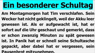 Ein besonderer Schultag  Erzählung A2B2 hörenb1 hörena2 deutschb1 [upl. by Assenov]