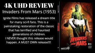 Invaders From Mars 1953 4K UHD Review Ignite Films [upl. by Atteynod]