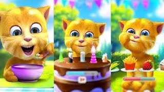 Talking Ginger 2  First Puzzle Match  Fun Video Games [upl. by Htevi]