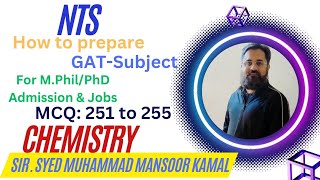 NTS GATSubject Chemistry MCQs 251 to 255 [upl. by Enna]