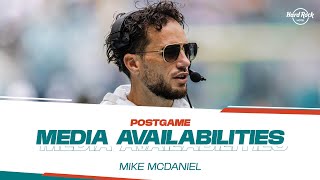 Coach Mike McDaniel meets with the media after LVvsMIA  Miami Dolphins [upl. by Selrhc]