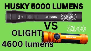 Olight Seeker 4 Pro 4600 lumens vs Husky 5000 lumens [upl. by Alicia776]