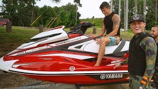 I BOUGHT MY BEST FRIEND HIS DREAM JET SKI 2018 Yamaha GP1800 Emotional [upl. by Anniken]