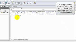 Kompozer Tutorial 2 How To Change The Text Style [upl. by Sallee]