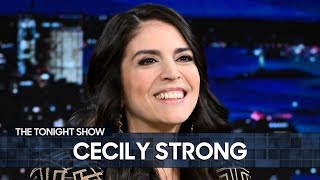 Cecily Strong Spills on Her SNL Departure and Why She Displays Wigs in Her Home  The Tonight Show [upl. by Arsi]