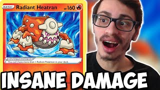 Deal 420 Damage EVERY Turn With This Radiant Heatran Deck Heatran Loop PTCGL [upl. by Kaila]