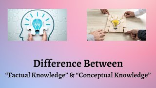 Difference Between Factual Knowledge and Conceptual Knowledge  The Deal on Factual vs Conceptual [upl. by Annaes]