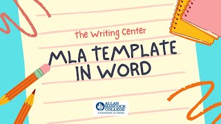 MLA Template in Word  AHC Writing Center [upl. by Zins]