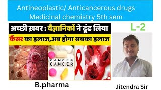 Antineoplastic Anticancerous drugs medicinal chemistry Lecture 2 bpharma 5th sem RCS Carrer insti [upl. by Mian]