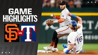 Giants vs Rangers Game Highlights 6824  MLB Highlights [upl. by Annonyw]