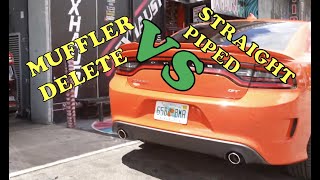 Dodge Charger GT Muffler delete VS Straight piped [upl. by Inkster]