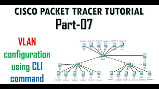 VLAN basic configuration with CLI  Cisco Packet Tracer Tutorial 7 [upl. by Aleet]