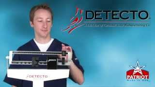 Detecto EyeLevel WeighBeam Physician Scale Demonstration [upl. by Nogem]