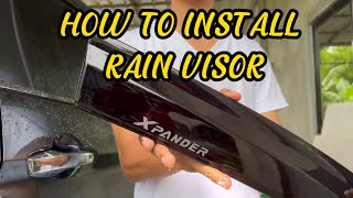 Xpander 2023 GLS  Paano maginstall ng RAIN VISOR [upl. by Rillis]