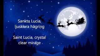 Sankta Lucia ljusklara hägring  ENGLISH TRANSLATION [upl. by Skilken]