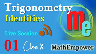 Trigonometry  trigonometric identities  maths  mathempower  live session 01 [upl. by Montford]