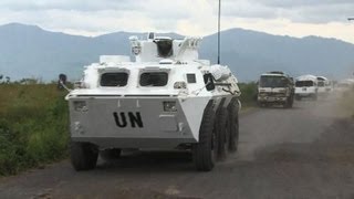 UN intervention brigade patrols in DR Congo [upl. by Asiilanna]