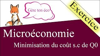 Microéconomie  Minimisation du coût sous contrainte de production  Lagrangien [upl. by Brandon]