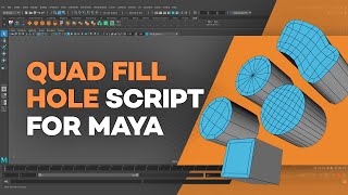 Quad Fill Hole Script for Maya [upl. by Gurolinick]