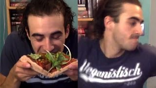 Vegan freaks out when he realizes he just ate cheese [upl. by Elacim]